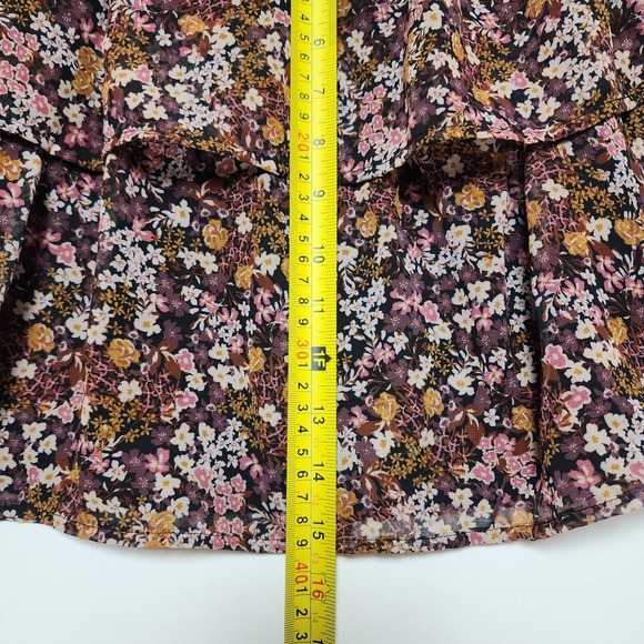 Koko + Mason Los Angeles Women's Ruffle Floral Mini Skirt Large - Picture 2 of 6